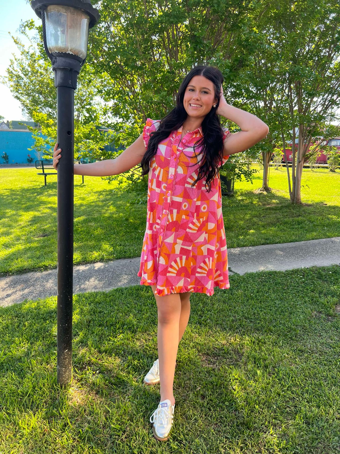 MOD IN PINK DRESS