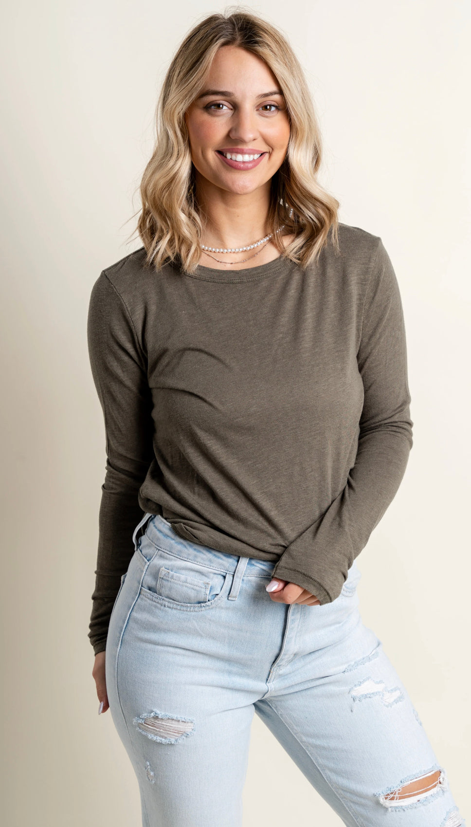 EVERYDAY BRUSHED LS TOP