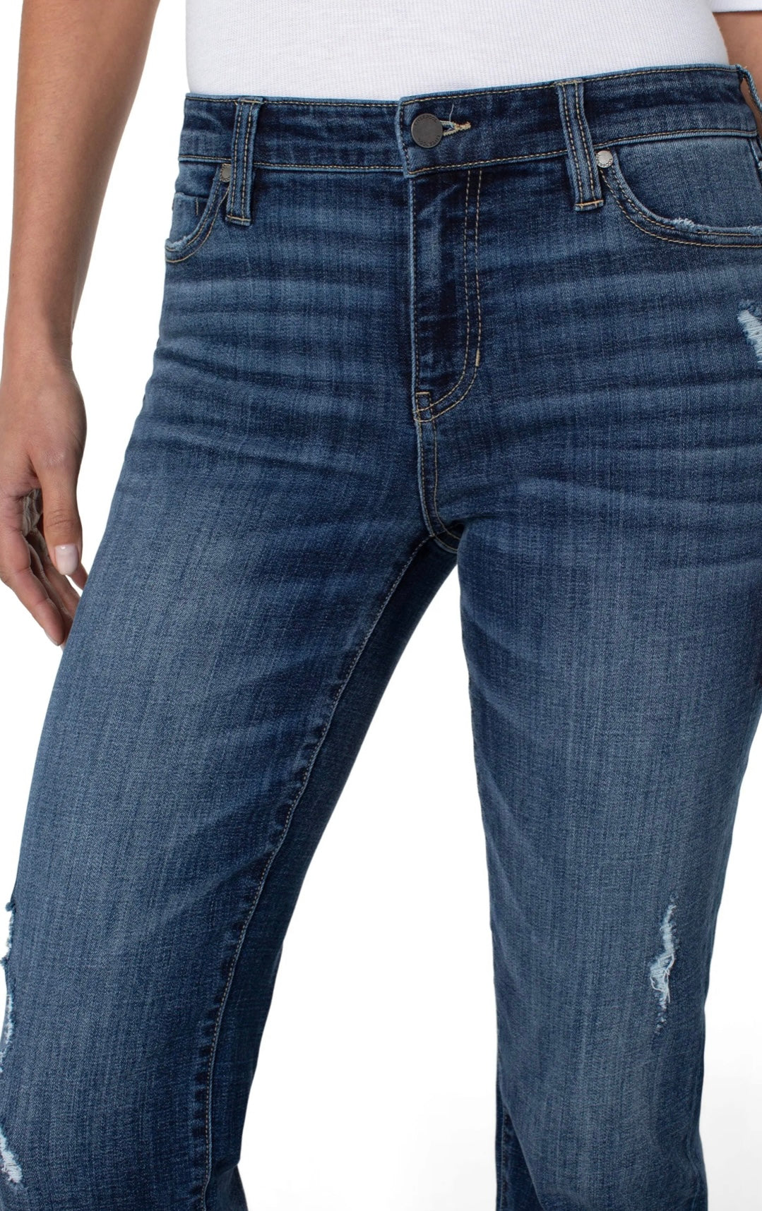 KENNEDY CROP STRAIGHT WITH CUT HEM