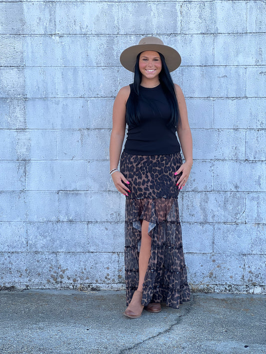 WILDSIDE LEOPARD SKIRT