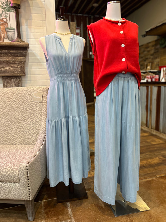 CHAMBRAY PANTS