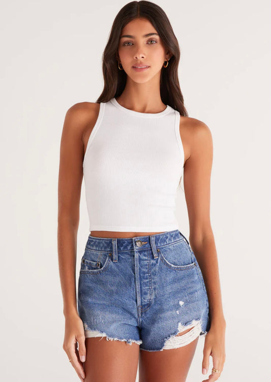 HANNAH CROPPED RIB TANK