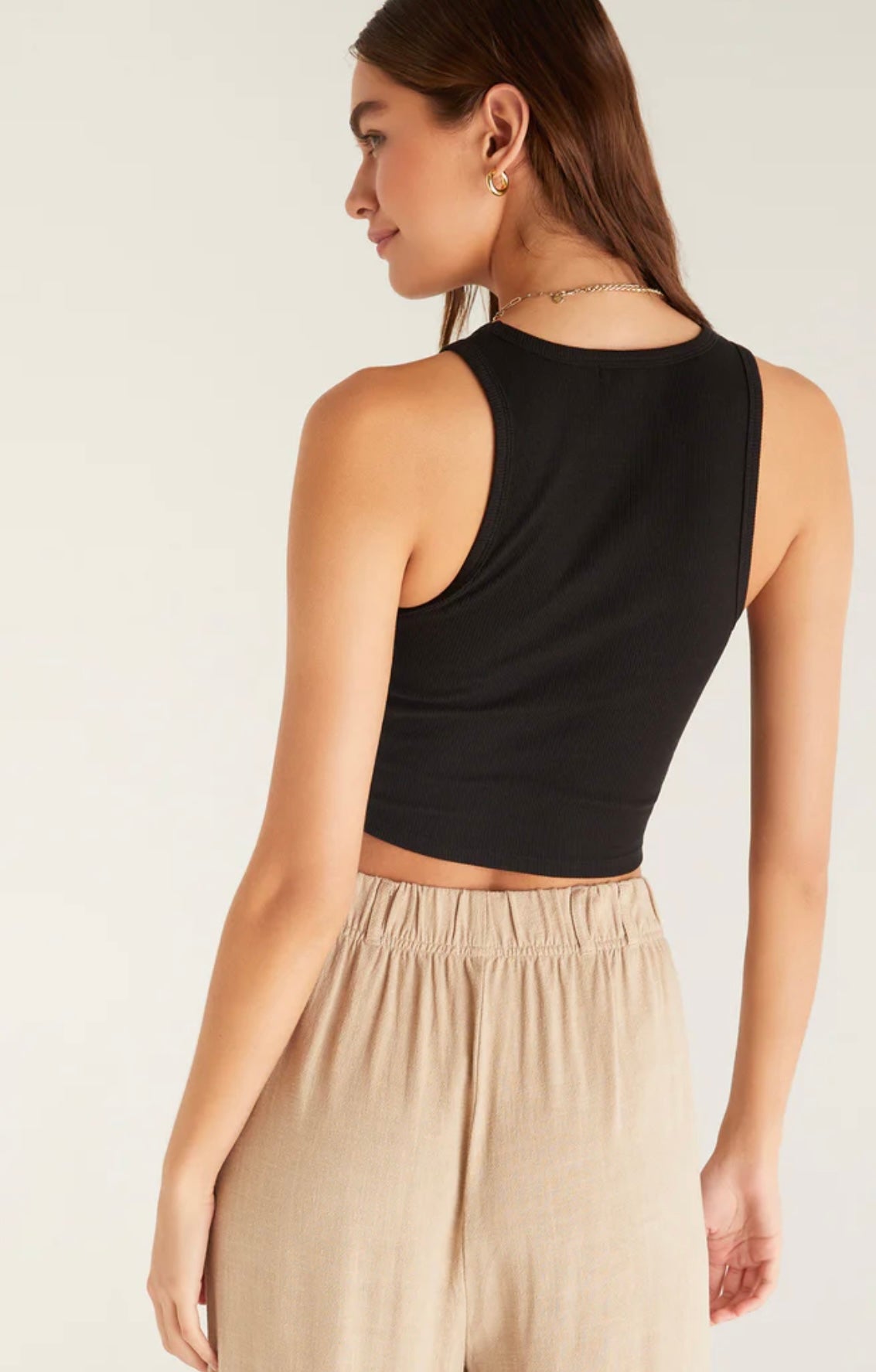 HANNAH CROPPED RIB TANK